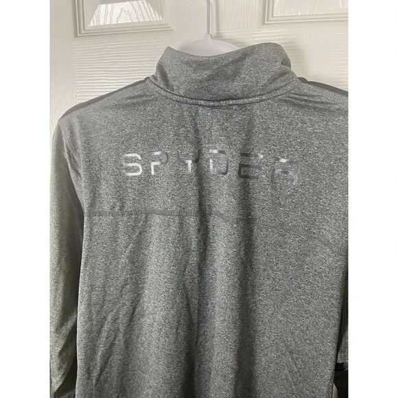 SPYDER Size MEDIUM 1/4 zip Sweatshirt Stretch-Pullover gray NEW - Picture 11 of 12